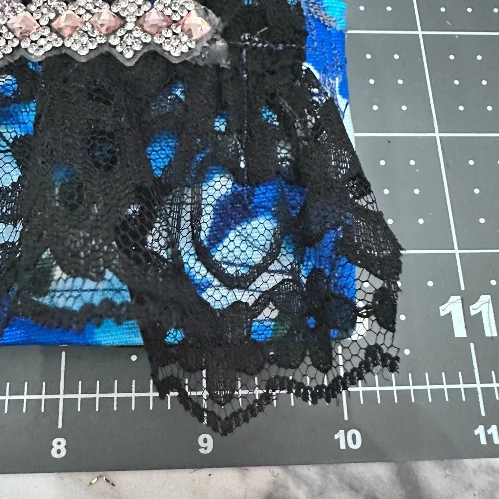 RUBYRUDI Cuff Bracelet Handcrafted OOAK Fabric Embellished Artisan Wearable Art